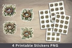 easter sticker printable - egg in nest Product Image 1