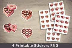 valentine sticker printable - chocolate stickers Product Image 1