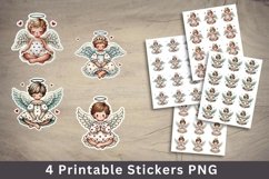 valentine sticker printable - cupid angel stickers Product Image 1