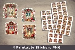 valentine sticker printable - room windows stickers Product Image 1