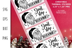 Christmas Thermal Labels - Don't Stop Believing Santa Claus Product Image 1