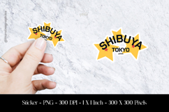 Shibuya Tokyo Japan Sticker Design PNG Product Image 1
