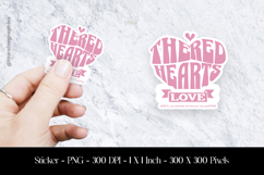 The Red Hearts Love Sticker Design PNG Product Image 1