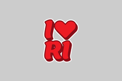 Sticker HUT RI lettering typography graphic Product Image 2