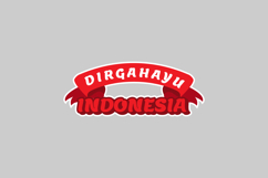Sticker indonesia independence day lettering typography Product Image 1