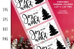 Christmas Thermal Labels - Joy to the World Christmas Tree Product Image 1