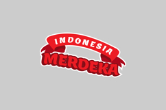 Sticker lettering typography dirgahayu indonesia isolated Product Image 1