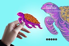 Turtle vintage floral ornament svg Product Image 4