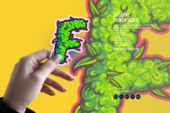Monogram Letter F with perfect blend cannabis buds Product Image 3