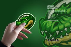 Croco head mascot animal cartoon Product Image 3