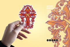 Luxury vintage cross flourish ornament illustration Product Image 3