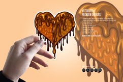Heart love dripping chocolate svg Product Image 4