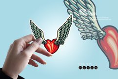 Flying Hearts Love Beautiful Happy Valentine Product Image 2