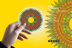 Ornamental Sunburst Cannabis With Detailed Geometric Element Product Image 4