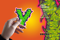 Cannabis Themed Y Letter Logo Illustrations Product Image 4