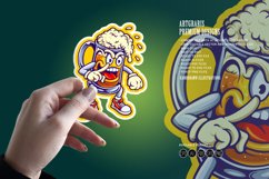 Funny angry beer glass mascot illustration Product Image 4
