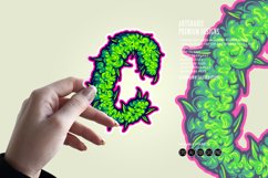 Initial C weed bud highly creative monogram Product Image 3