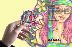 Hippie girl smiling with bohemian frame peaceful Product Image 4