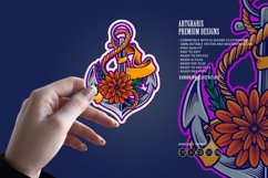 Nautical anchor decorated with blooming flowers Product Image 3