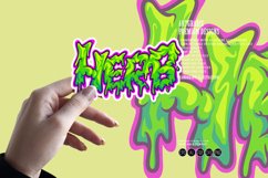 Herb word melting hand lettering text illustrations Product Image 4