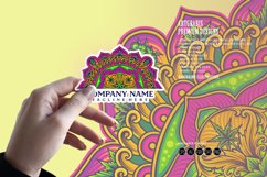 Half mandala geometry cannabis plant harmonious Product Image 4