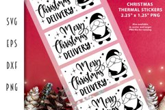 Christmas Thermal Labels - Merry Christmas Delivery Santa Product Image 1