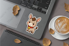 donkey with Christmas bell stickers sublimation desig Product Image 1
