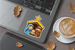 star shining above stickers sublimation design, sticker png Product Image 1