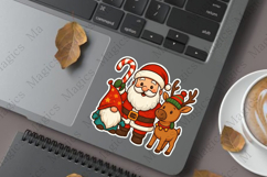 Santa Claus holding candy cane Sticker Product Image 1