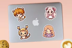 Baby kawaii zodiac signs stickers 2. PNG. Product Image 2