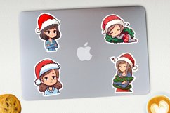 Morning after Christmas stickers and Sublimation PNG. Product Image 4