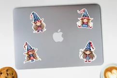 Patriotic elf cricut printable stickers. PNG, JPG Product Image 3