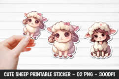 Cute Sheep Printable Sticker Product Image 1