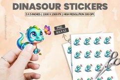 Dinasour|Printable Animal Sticker Product Image 1