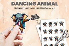 Dancing Animal |Printable Animal Sticker Product Image 1