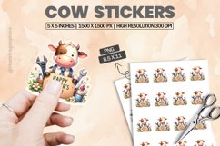 Cow|Printable Animal Sticker Product Image 1