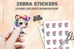 Zebra|Printable Animal Sticker Product Image 1