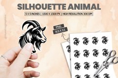 Silhouette Animal |Printable Animal Sticker Product Image 1
