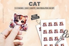 Cat|Printable Animal Sticker Product Image 1