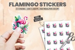 Flamingo|Printable Animal Sticker Product Image 1