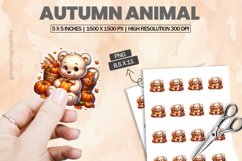 Autumn Animal|Printable Animal Sticker Product Image 1