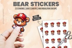 Bear|Printable Animal Sticker Product Image 1