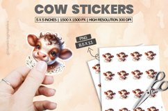 Cow|Printable Animal Sticker Product Image 1
