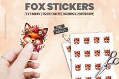 Fox|Printable Animal Sticker Product Image 1