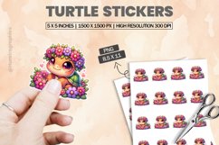 Turtle|Printable Animal Sticker Product Image 1