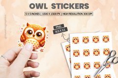 Owl|Printable Animal Sticker Product Image 1