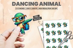 Dancing Animal |Printable Animal Sticker Product Image 1