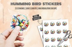Humming Bird|Printable Animal Sticker Product Image 1
