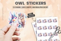 Owl|Printable Animal Sticker Product Image 1