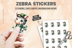 Zebra|Printable Animal Sticker Product Image 1
